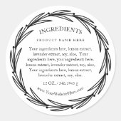 Rosemary Wreath Ingredients Product Label Stickers (Vorderseite)