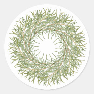 ROSEMARY WREATH Kleine Round Stickers