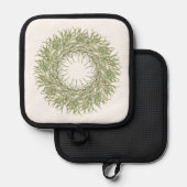 ROSEMARY WREATH Pot Holder Topflappen (Vorderseite/Rückseite)