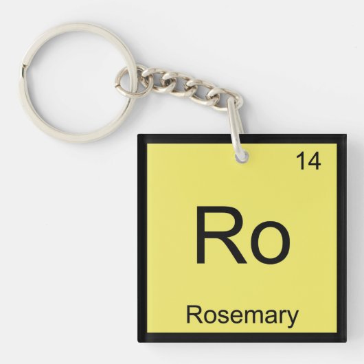 Rosemarynamenschemie-Element-Periodensystem Schlüsselanhänger (Vorderseite)