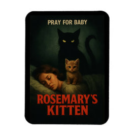 Rosemarys Kätzchen – Vintage-Horror-Katzenparodie Magnet