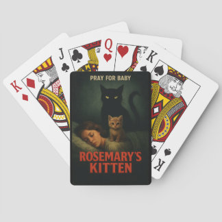 Rosemarys Kätzchen – Vintage-Horror-Katzenparodie Spielkarten
