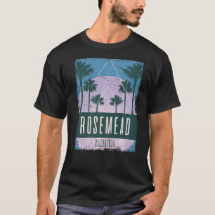 Rosemead California CA Vintag Vaporwave Retro 80er T-Shirt