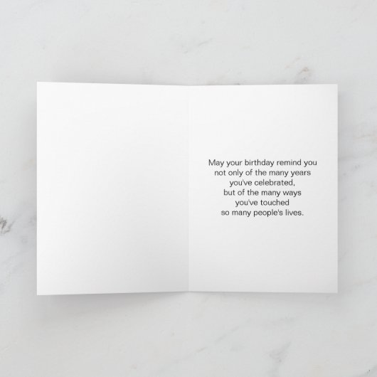 Rosen-95. Geburtstag Karte (Innenseite)