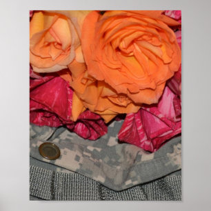 Rosen Acu Militäruniform Truppen Tarnung Poster