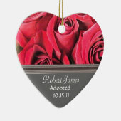 Rosen-Adoptions-Mitteilung Keramik Ornament (Rechts)
