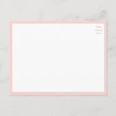 Rosen Aquarell Rosa Probe Abendessen Einladungspostkarte (Rückseite)