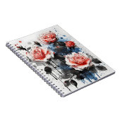 Rosen - Aquarellblumen Notizblock (Rechte Seite)