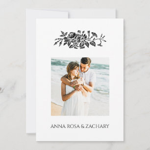 *~* Rosen AR6 viktorianische QR-FOTO-RSVP-Hochzeit Einladung