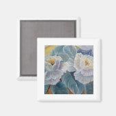 Rosen auf blau magnet (Vorderseite/Rückseite)
