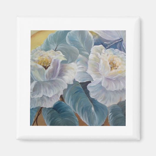 Rosen auf blau magnet (Vorne)