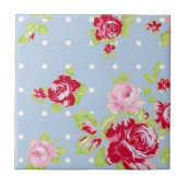 Rosen auf blauer Fliese (Vorderseite)