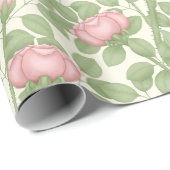 Rosen auf Creme (groß) Geschenkpapier (Rolleneckpunkt)