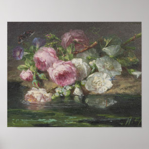 Rosen auf dem Waldboden von Roosenboom Druck Poster