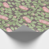 Rosen auf dunklem Pflaumen (groß) Geschenkpapier (Ecke)