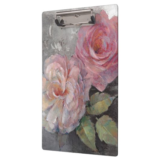Rosen auf Grau Klemmbrett (Links)