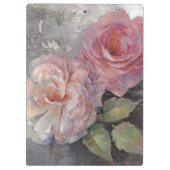 Rosen auf Grau Klemmbrett (Rückseite)