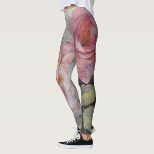 Rosen auf Grau Leggings