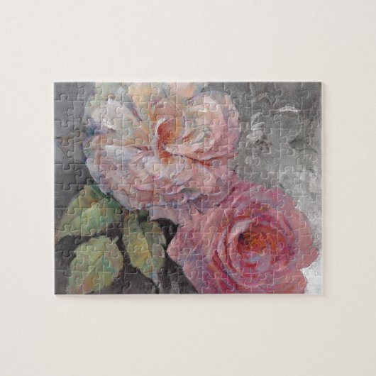 Rosen auf Grau Puzzle (Horizontal)