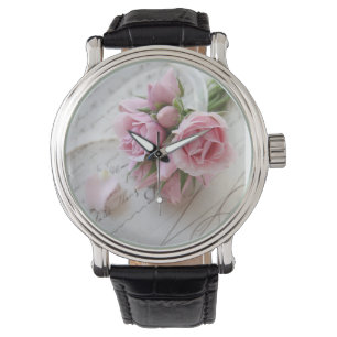 Rosen auf Seitenuhr des 18. Jahrhunderts Armbanduhr