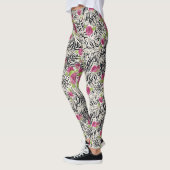 Rosen auf Tiermuster Leggings (Links)