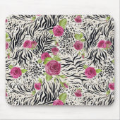 Rosen auf Tiermuster Mousepad (Vorne)