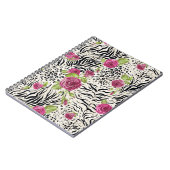 Rosen auf Tiermuster Notizblock (Linke Seite)