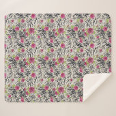 Rosen auf Tiermuster Sherpadecke (Vorderseite (Horizontal))