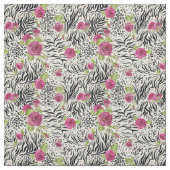 Rosen auf Tiermuster Stoff (Muster)