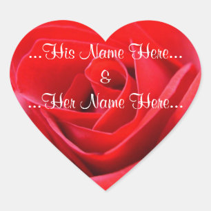 Rosen-Aufkleber-romantische Herz-Aufkleber