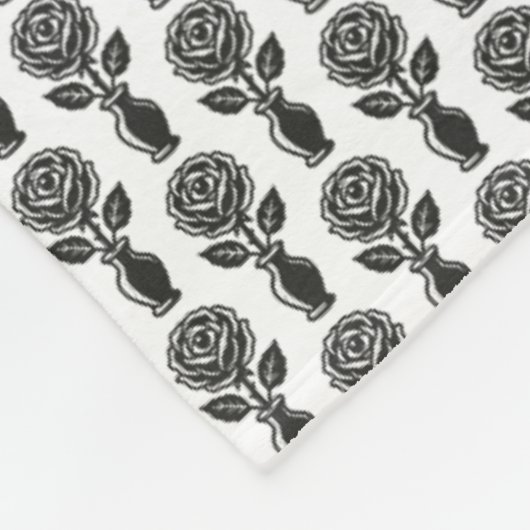 Rosen Augen Fleecedecke (Ecke)