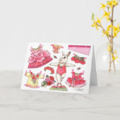 Rosen-Ballerina-Papier-Puppen-Geburtstags-Karte Karte (Gelbe Blume)