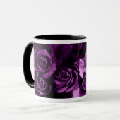 Rosen-Becher lila Tasse (Vorderseite Links)