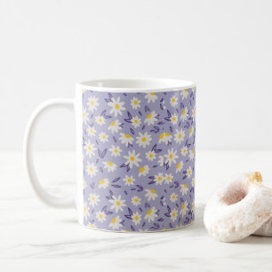 Rosen, blau, weiß und gelb kaffeetasse