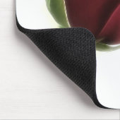 Rosen-Blume auf Weiß Mousepad (Ecke)