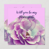 Rosen-Blume, sind Sie mein flowergirl Dankeskarte (Vorne/Hinten)