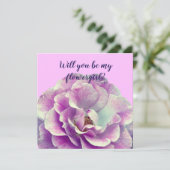 Rosen-Blume, sind Sie mein flowergirl Dankeskarte (Stehend Vorderseite)