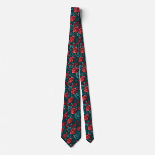 Rosen-Blumen-Braut-Vater-Fantasy-Hochzeit Krawatte