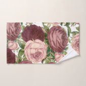 Rosen-Blumen Burgunders Vintagen Land Chic rosa Handtuch (Handtuch)