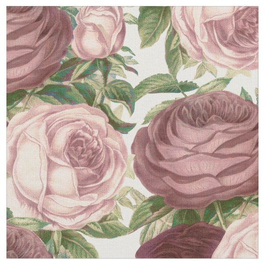 Rosen-Blumen Burgunders Vintagen Land Chic rosa Stoff (Nahaufnahme)