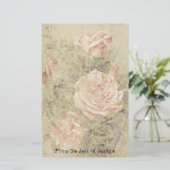 Rosen-Blumen-Imitat-Büttenpapier-Briefpapier Briefpapier (Stehend Vorderseite)