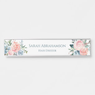Rosen-Blumen-Türschild Namensschild