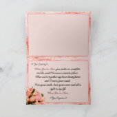 Rosen-Blumenblatt-Herz - Innere-Vers Feiertagskarte (Innenseite)