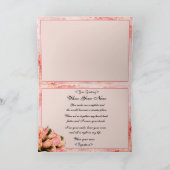 Rosen-Blumenblatt-Herz - Innere-Vers - Schablone Karte (Innenseite)