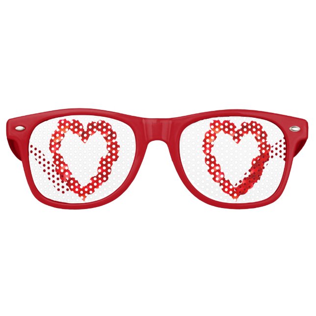 Rosen-Blumenblatt-Herz Sonnenbrille (Vorderseite)