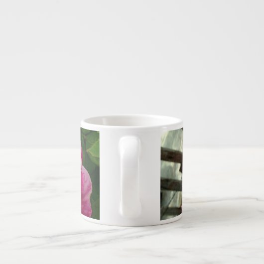 Rosen-Blumenblätter Espressotasse (Rückseite)