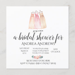 Rosen-BlumenBrautparty-Einladung Einladung