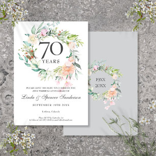 Rosen-Blumengirlande zum 70. Hochzeitstag  Save The Date