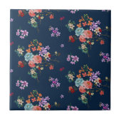 Rosen-Blumenstrauß-Blumenmuster Fliese (Vorderseite)