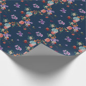 Rosen-Blumenstrauß-Blumenmuster Geschenkpapier (Ecke)